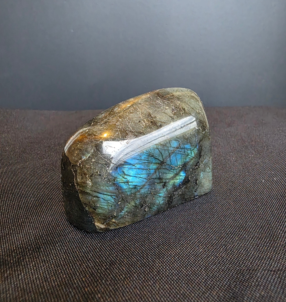 Labradorite freeform with Blue and Yellow flash