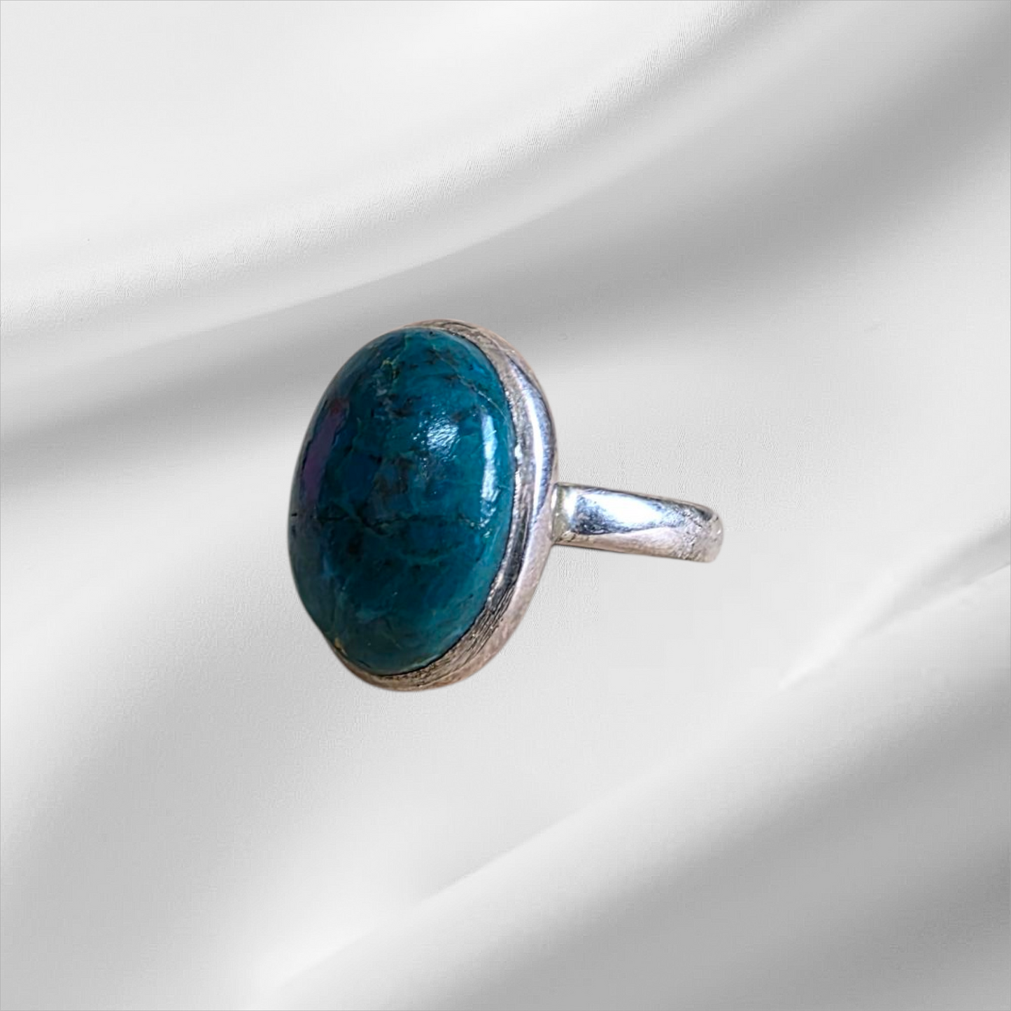 Oval Chrysocolla Sterling Silver ring