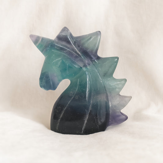 Fluorite Unicorn Carving