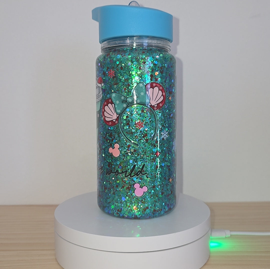 Disney Princess Ariel Snowglobe Drink Bottle 10oz