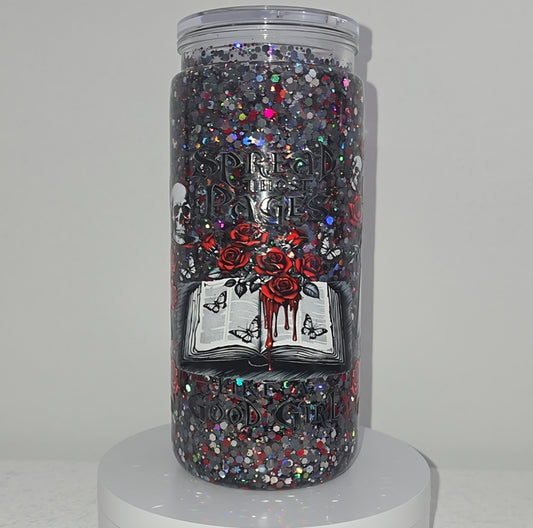 Spread those pages Snowglobe Tumbler 20oz