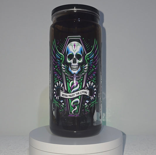Never trust the living Acrylic Snowglobe Tumbler 20oz
