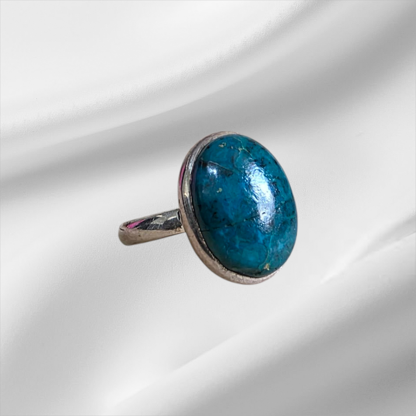 Oval Chrysocolla Sterling Silver ring