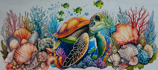 Sea Turtle UV DTF wrap
