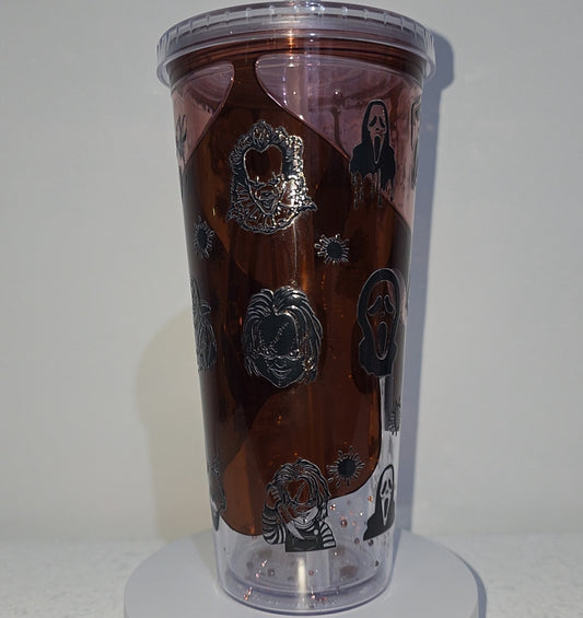 Horror Blood drip Snowglobe Tumbler 24oz