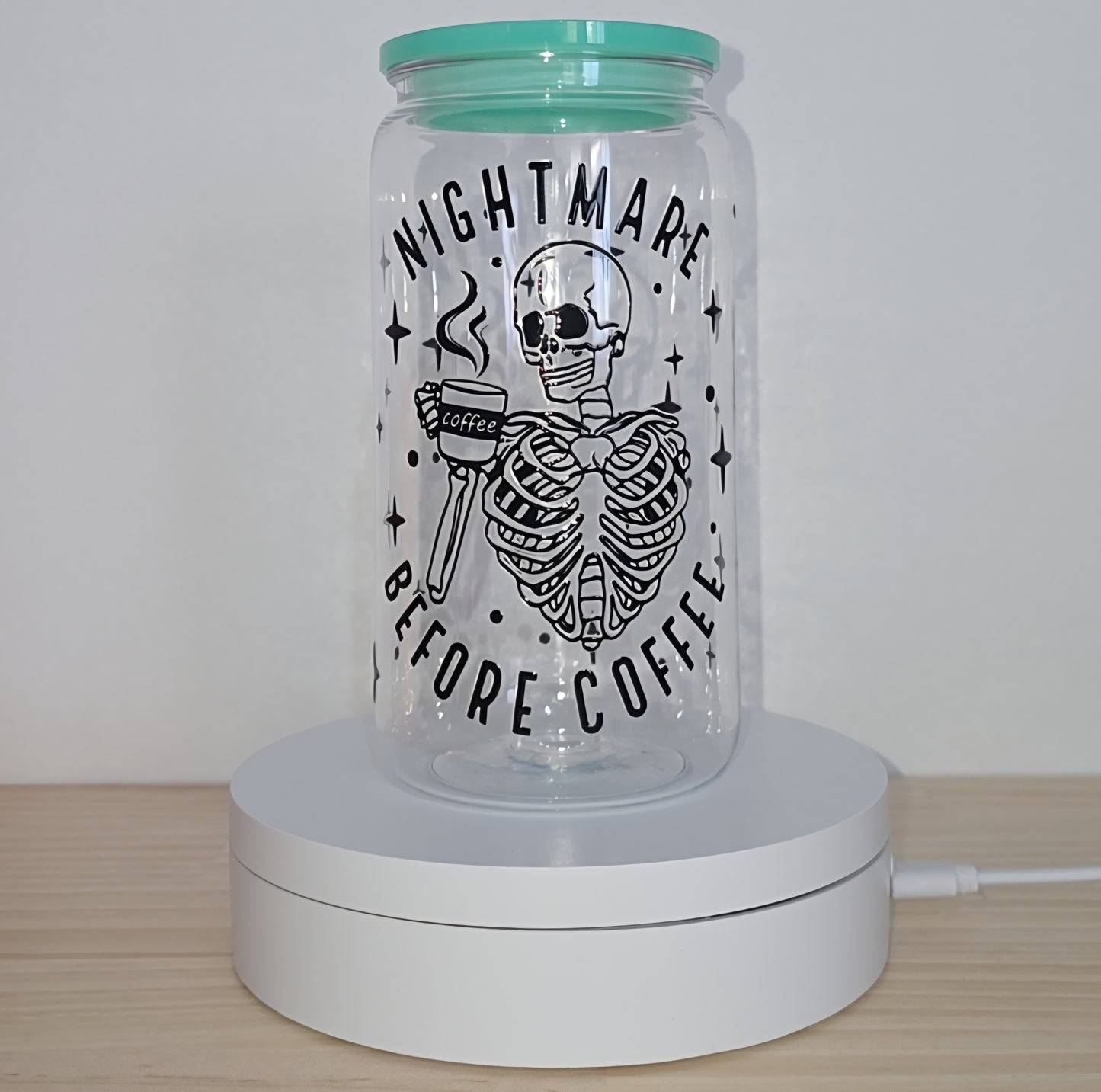Nightmare before coffee Single Wall Tumbler 20oz