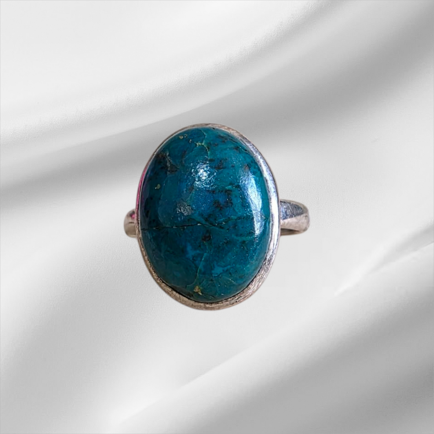 Oval Chrysocolla Sterling Silver ring