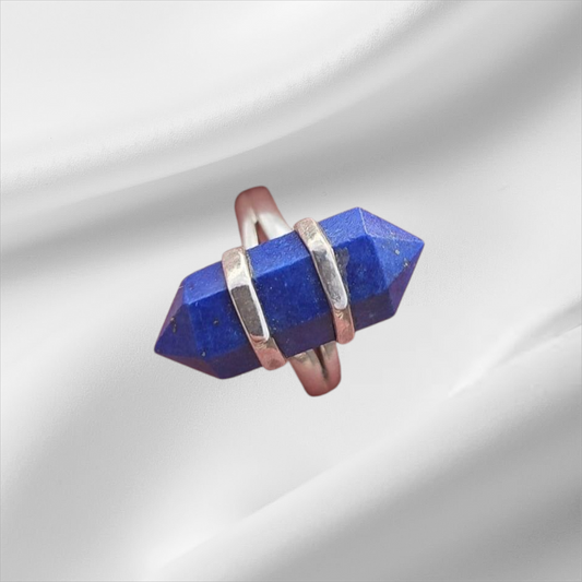 Sodalite Double Terminated Silver ring